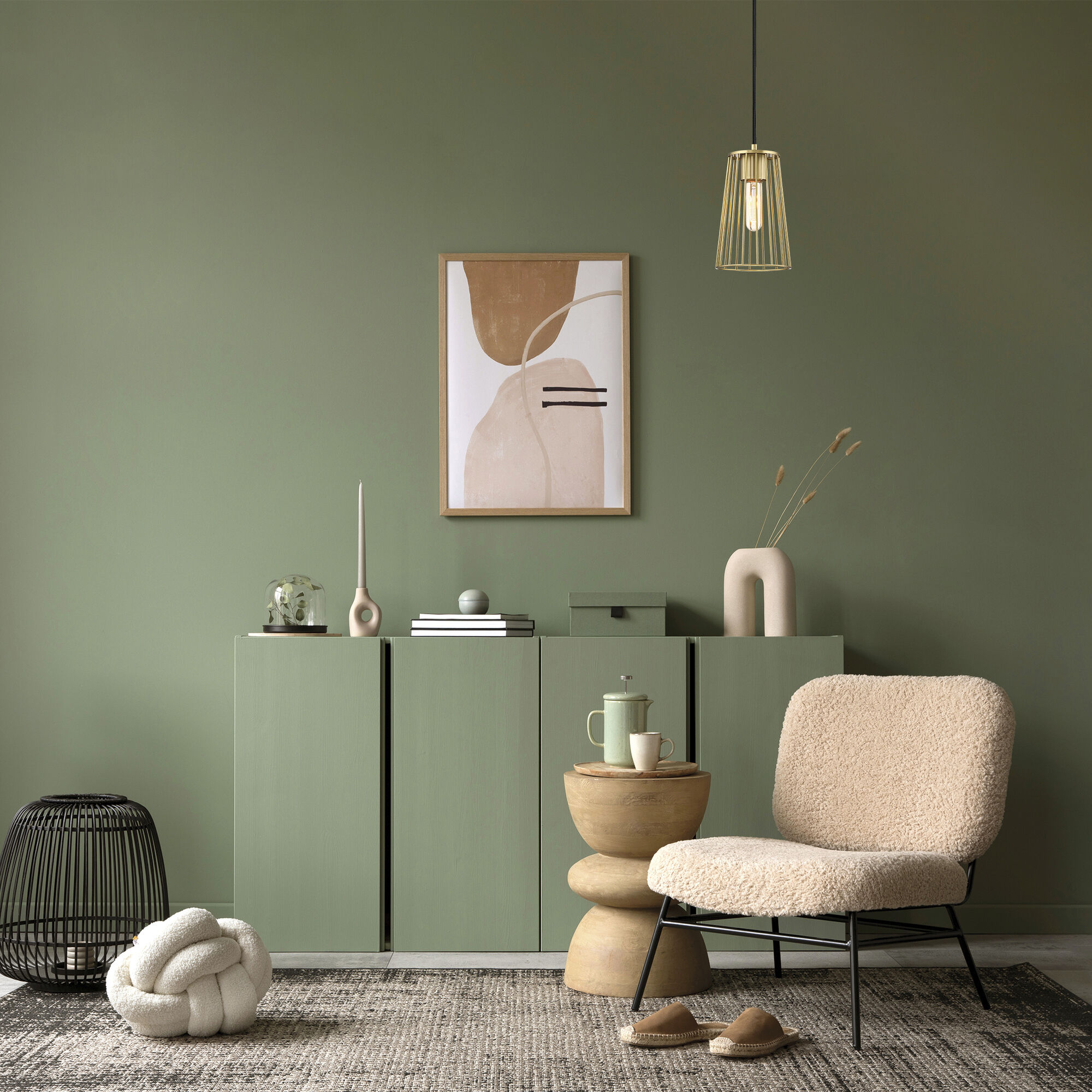 Liana 1 Light 6 inch Brushed Gold Pendant Ceiling Light